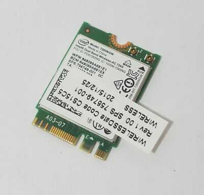 Wlan Bluetooth Combo Card 5GHz Intel Dual Band Wireless-AC 7265 a. HP 840 850 G2