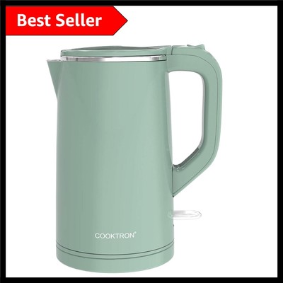 Leiser Wasserkocher 1,7L aus Edelstahl   Cool Touch, BPA-frei, Sicher & Schnell