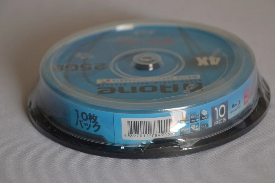 Aone Blu-ray BD-R 25GB 4 x Speed Discs Pack of 10 Brand New and Sealed - Image 4 of 4