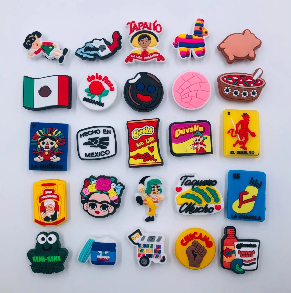 25pc Mexican Hispanic Shoe Charms Accessories Fits Crocs Wristband  Accessories