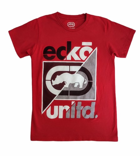 T-shirt Ecko Unltd manica corta girocollo logo grafica rossa uomo S - Foto 4 di 8