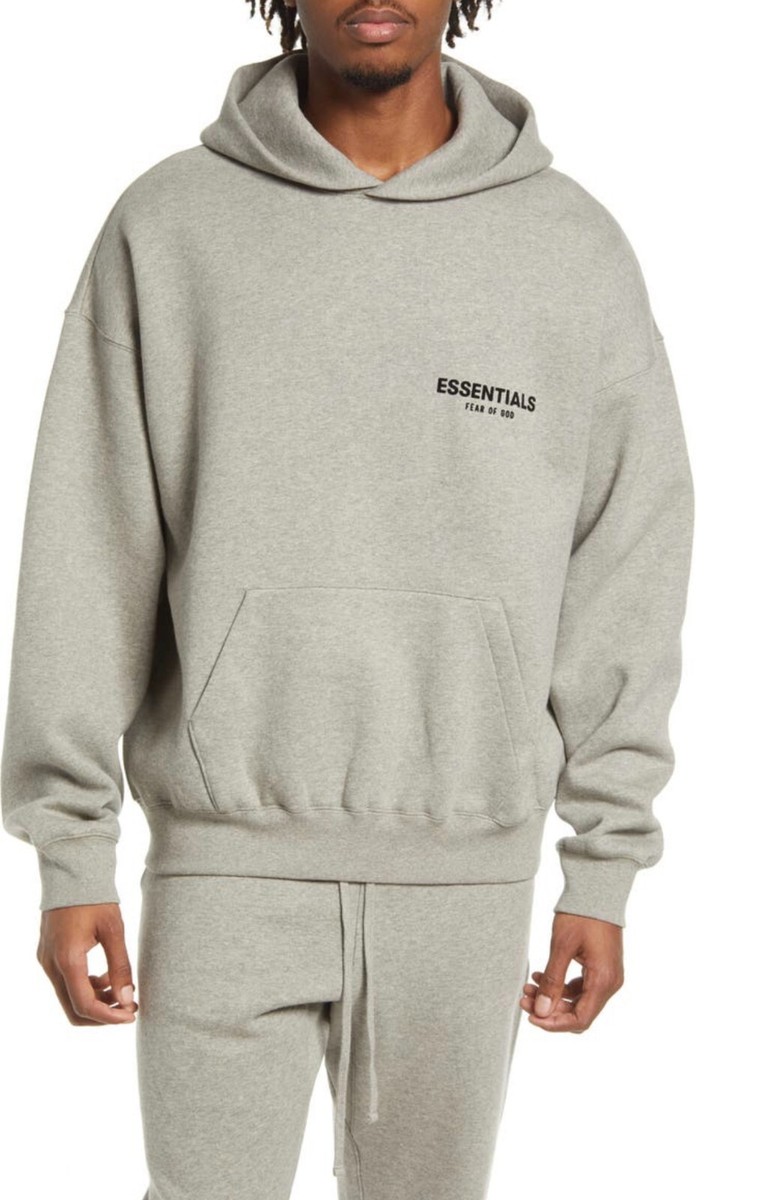 パーカー・フーディ SS18 FEAR OF GOD ESSENTIALS GRAPHIC PULLOVER HOODIE GREY Essentials Gray Pullover Hoodie | FOG ESSENTIALS Gray Hoodie