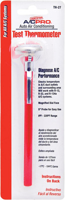 Certified A/C Pro Car Air Conditioner Test Thermometer, Helps Diagnose AC Perfor