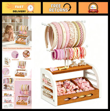 Hair Accessories Organizer Stand - Tiered Storage Rack for Scrunchies, Bows, Cli