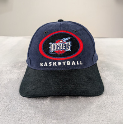 VTG Houston Rockets Hat Cap Drew Pearson Snapback NBA Blue 90s Men OSFA