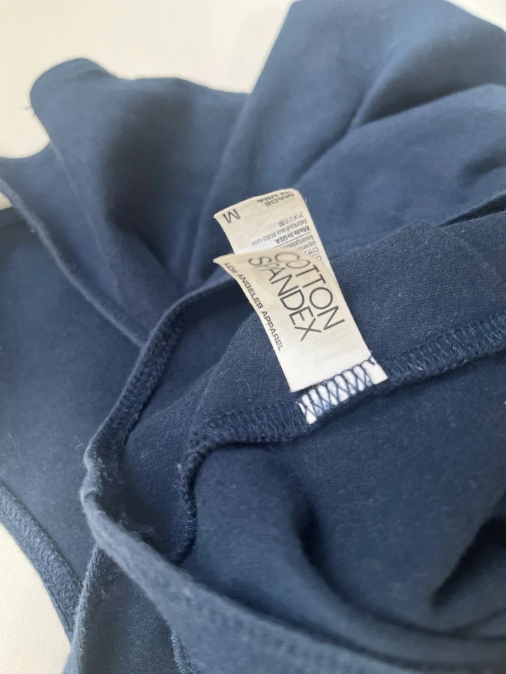 Body Tanga Algodón Azul Marino Ropa Americana Los Angeles Apparel Talla Mediana Foto 3 de 3