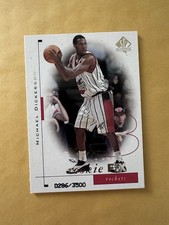1998-99 SP Authentic Michael Dickerson Rookie Card F/X RC #104 /3500 Rockets. rookie card picture