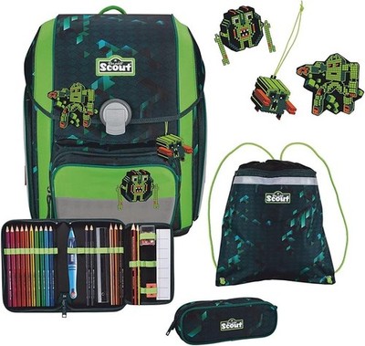 SCOUT Genius Schulranzen Set 4 tlg. Fire Dragon
