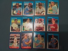 1986-87 Fleer Philadelphia Phillies- 12 Card Lot- Schmidt, Daulton, Rawley- HOF