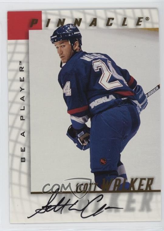 1997-98 Pinnacle Be A Player Auto Scott Walker #33 Auto s6r