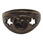 925 Sterling Silver Star & Moon Ring Size 6.25 2.88g Celestial Vintage Style