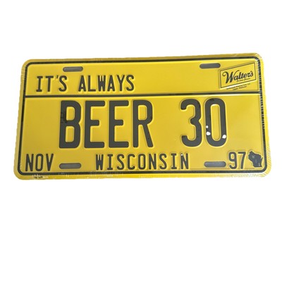 Walter s Premium Pilsener Beer  Beer 30  Novelty License Plate   Wisconsin 1997