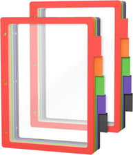 10PCS/2 Set 3 Ring Binder Dividers with Tabs, Color Page Dividers for 3 Ring Bin