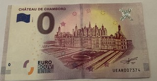 billet souvenir 0 euro FRANCE CHÂTEAU DE CHAMBORD