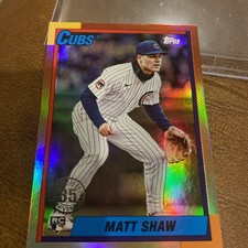2025 Topps Update Series Matt Shaw 35 Anniversay Rookie Foil