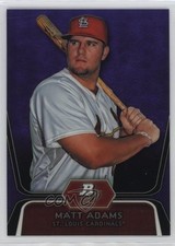 2012 Bowman Platinum Prospects Retail Purple Refractor Matt Adams #BPP1 i4v