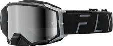 Fly Racing Zone Pro Goggle Black/Grey with Mirror/Smoke Lens 37-51908