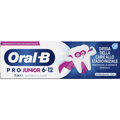 ORAL B.  12 STÜCK - JUNIOR ZAHNPASTA 6-12 JAHRE ML.75 8700216089418
