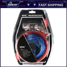 Car Audio Cable Kit 1500W Amp Amplifier Instal RCA Subwoofer Sub Wiring 8 Gauge