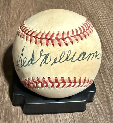 Ted Williams Autographed Signed Baseball With JSA Certification Bold!