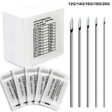 200/100/50PCS Piercing Needles Disposable Body Sterilized Makeup Tattoo Needles