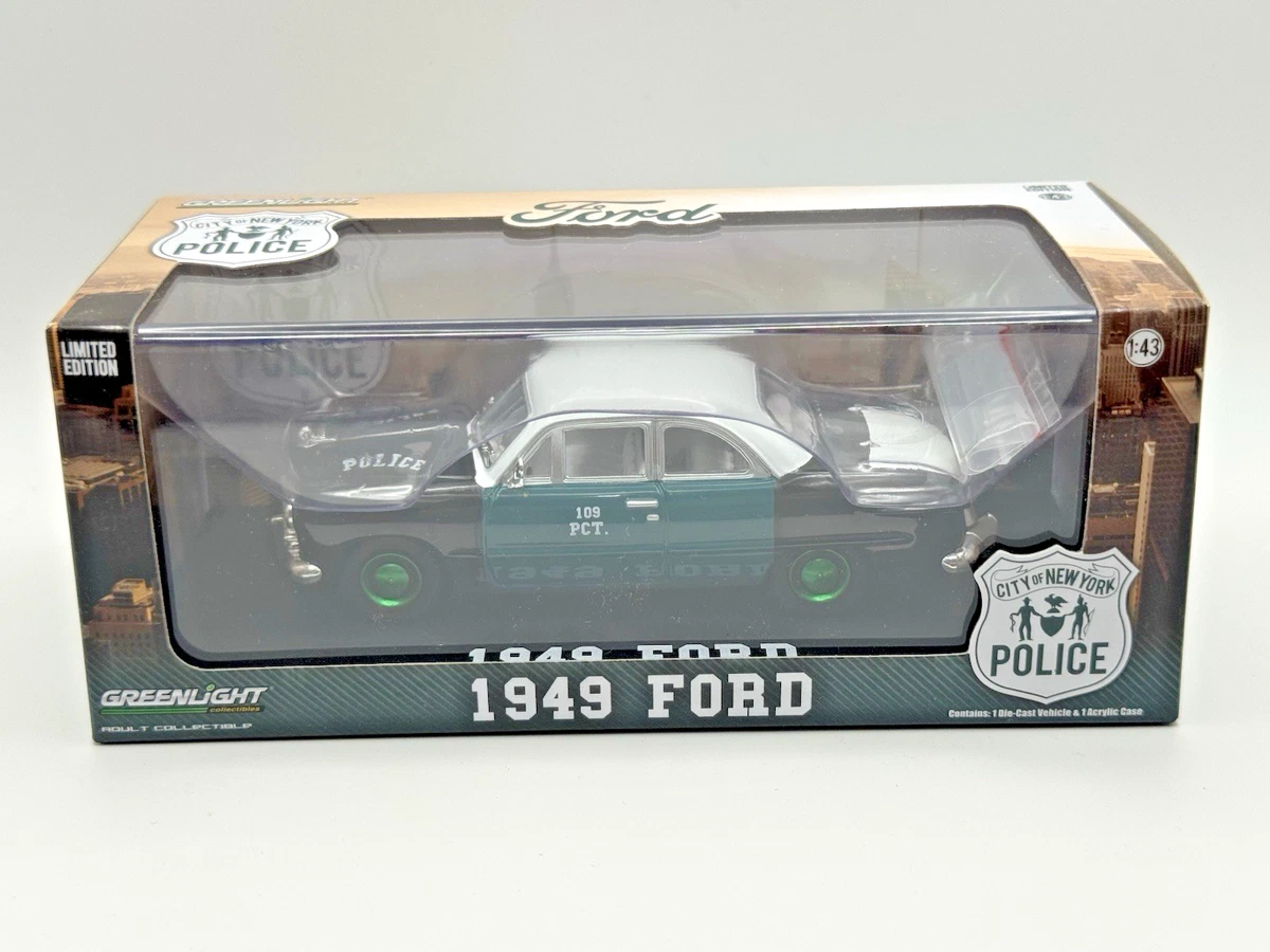 Greenlight 1:43 Ford Année De Construction 1949 Cleveland Police Noir Blanc 86635
