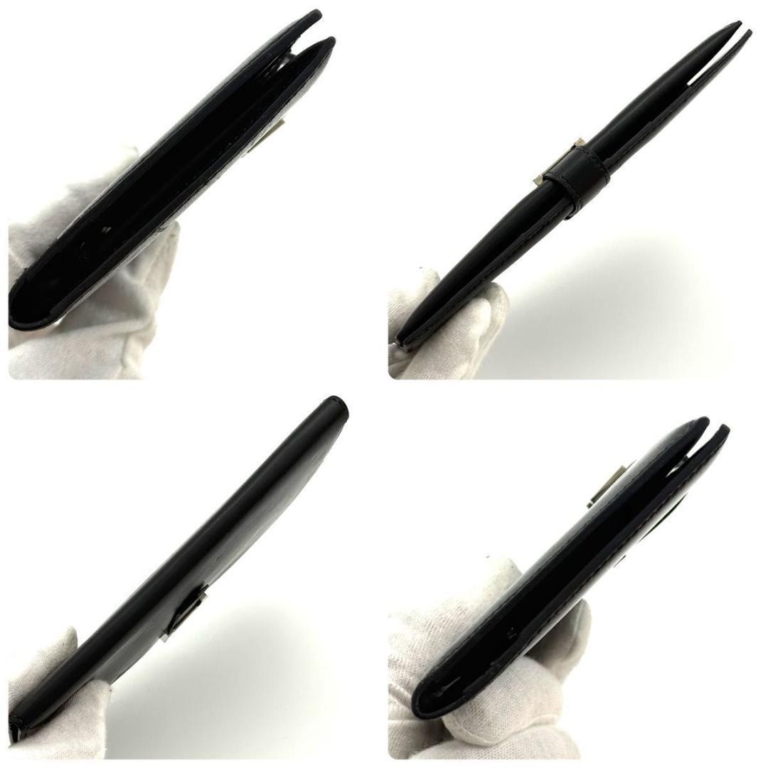 Hermes BeAin Classic Wallet Leather Black Silver Hardware 9.5x17.5cm thumbnail 8