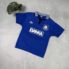 Vintage Umbro 1995 1997 Everton Soccer Jersey Youth Size 85-90cm Blue Football