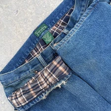 Scandia Woods Flannel Lined Blue Denim Jeans Men's Size 34S