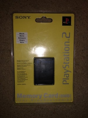 Original Sony PlayStation 2 8MB Memory Card Schwarz Offiziell PS2 Magic Gate Neu