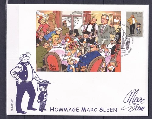 [LG78717] Belgium N°3145+BL100FDC Comics First Day Cover COB € 12,00 SUPERB