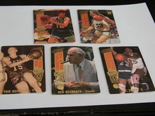 *5* Boston Celtics Embossed Cards: 1993 Action Packed BASKETBALL HALL OF FAME!