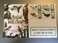 GB STAMPS HAMPSTEAD FINCHLEY ROAD FIRST DAY COVER 1966 BIRDS