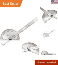 Lightweight Angle Measurement Tool – Stainless Steel Protractor with Laser Etch