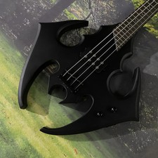 4s Bass Bat Body Electric Bass Rosewood Fretboard All Black Hardware 4 Strings