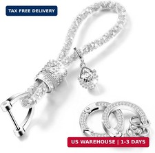 Frienda Bling Keychain for Women Gifts Car Wristlet Key Chains Crystal Lanyard R
