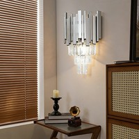 25cm Wall Lights Morden Crystal Wall Ceiling Light Dimmable Indoor Home Lights