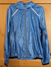 Champion Performax Hooded Windbreaker Jacket Lightweight Packable Blue Womens M
