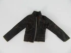 Vintage Barbie - Ken My Scene Male Doll Clothes Black Faux Leather Jacket Coat