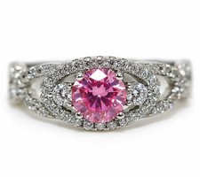 2CT Treated Pink Sapphire 925 Sterling Silver Ring Jewelry Sz 6,7,8,9 MB4