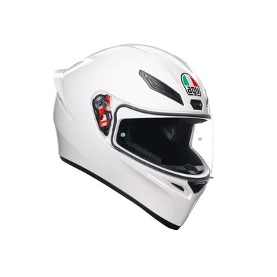 AGV K1 S Solid Mono White Sport Integral Motorrad Helm Gr. S - Weiß Glanz