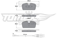 Tomex Brakes Bremsbelagsatz, Scheibenbremse TX 17-31 FüR Peugeot