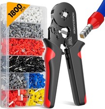 Ferrule Crimping Tool Kit,Wire Ferrule Kit Crimper Connectors 4 corners Self-adj