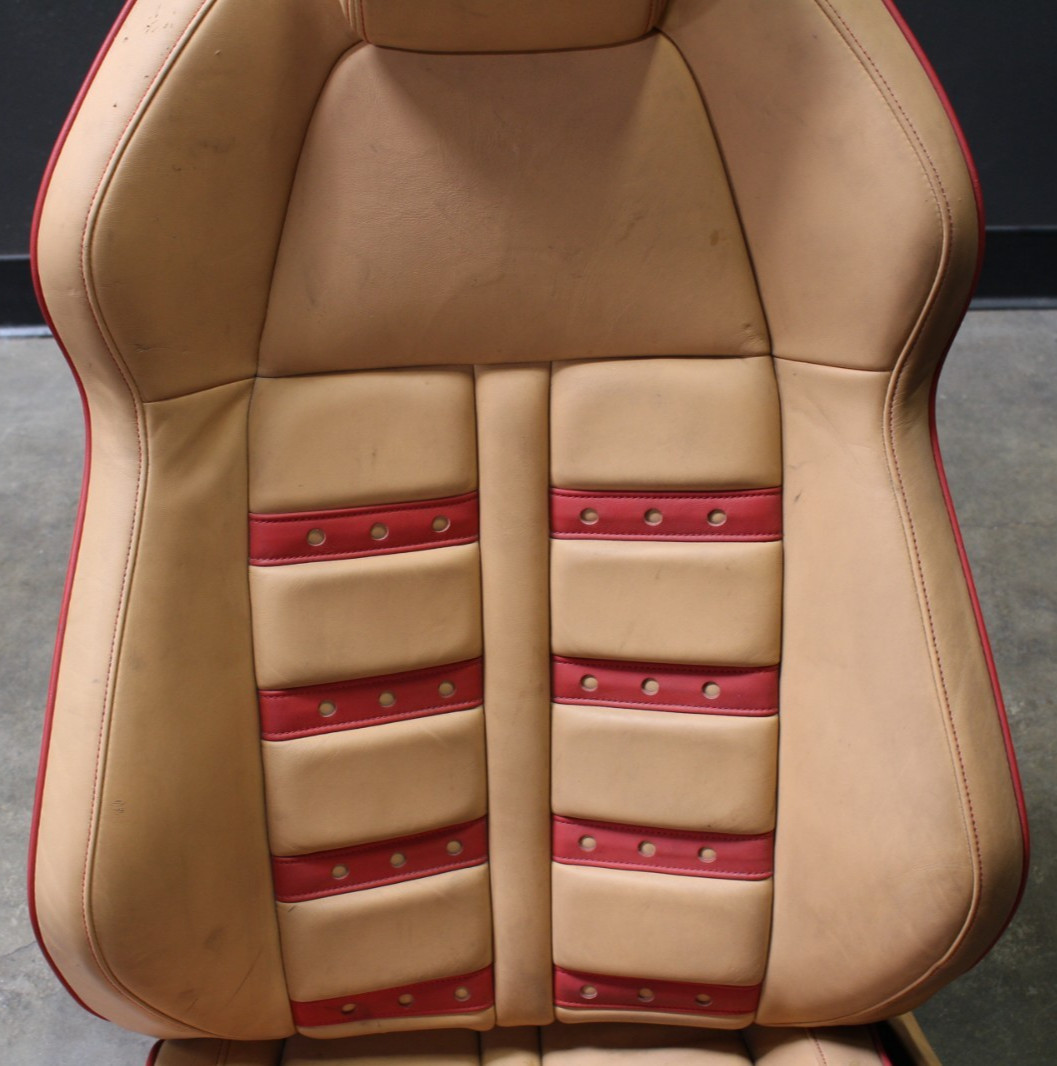 Ferrari F458 Italia, LH, Left, Front Seat Daytona, Beige/Red, Dmg, Used