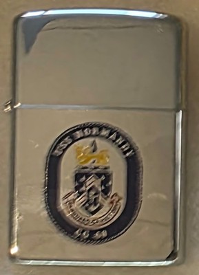 Vintage Metal Zippo, USS Normandy CG-60, Guided Missile Cruiser Ship. Navy