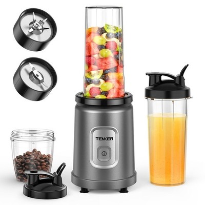 TENKER Smoothie Mixer persönliche Größe für Shakes und Personal, grau 