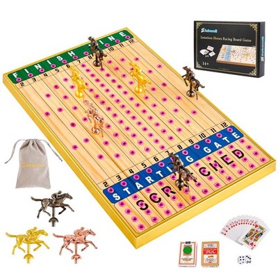 Saberoll Luxurious Horse Race Board Game Horse Racing Board Game Metal Grommets