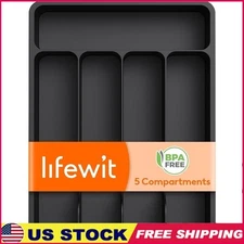 Silverware Organizer Drawer Utensil Holder Multi-Compartment Kitchen Storage New