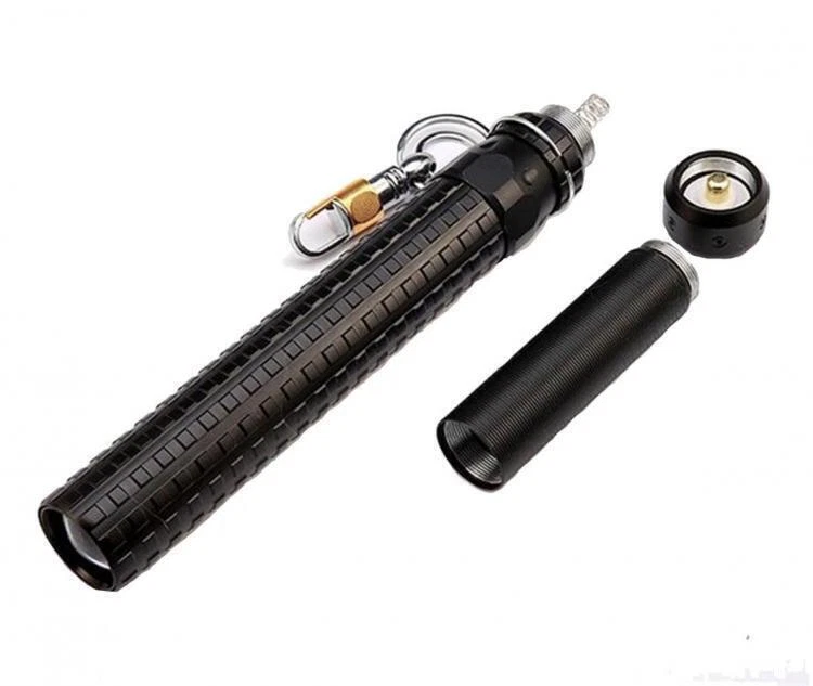 Torcia manganello tattica militare allungabile 50000W zoom fino a 40cm sicurezza - Immagine 3 di 4