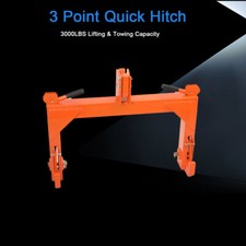3000lbs 3 Point Quick Hitch Adapter Attachment 2 Inch for Category 1 & 2 Tractor